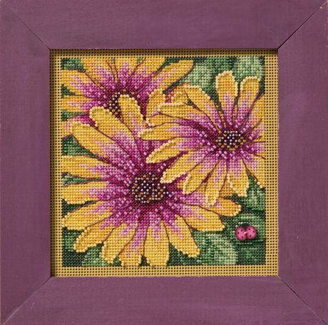 Mill Hill Counted Cross Stitch Kit - Buttons and Beads Autumn Series African Daisies
