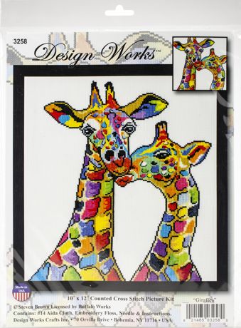Design Works Counted Cross Stitch Kit - Giraffes