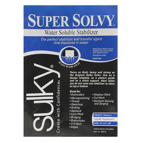 Sulky Super Solvy Water Soluble Stabilizer