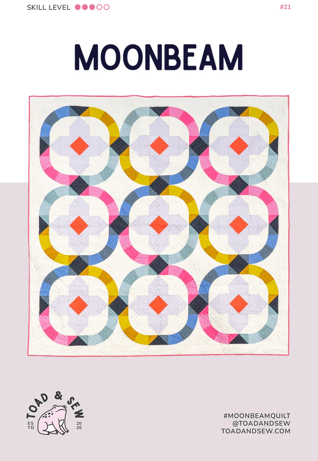 Moonbeam Quilt Pattern By Toad and Sew