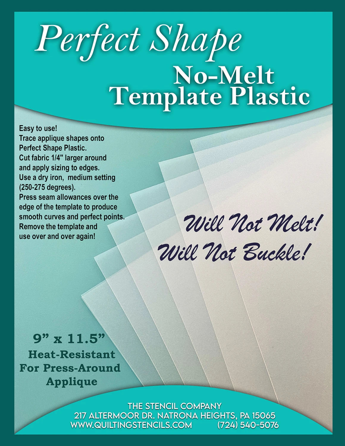 The Stencil Company Perfect Shape Plastic Template Sheets