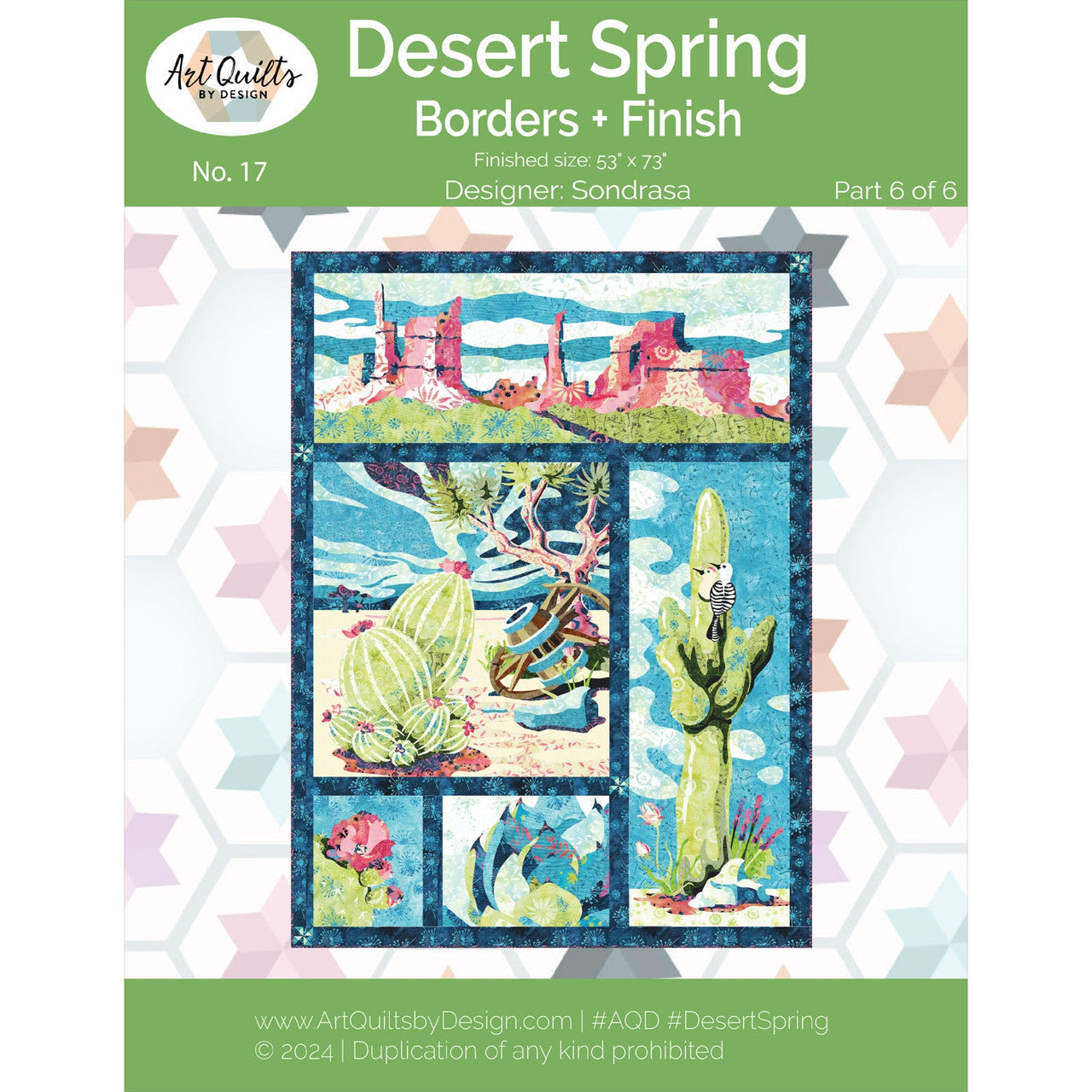Desert Spring Block Of The Month Quilt Pattern Part 6 By Art Quilts by Design