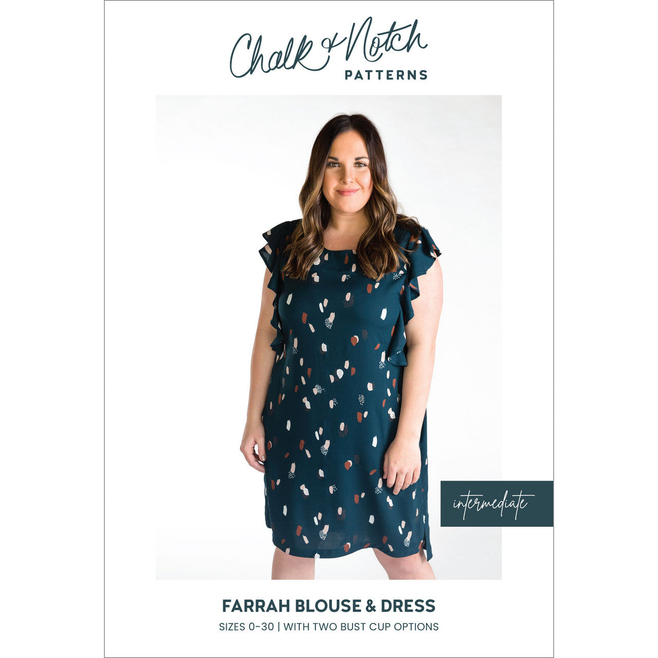 Farrah Blouse and Dress Pattern By Chalk and Notch