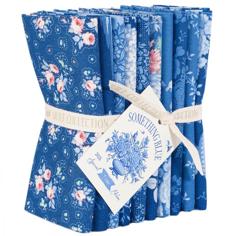 Preorder - Tilda - Something Blue - 10 Piece Factory Cut Fat Quarter Bundle Dark Blues - TIL300263 - Ships June 2026
