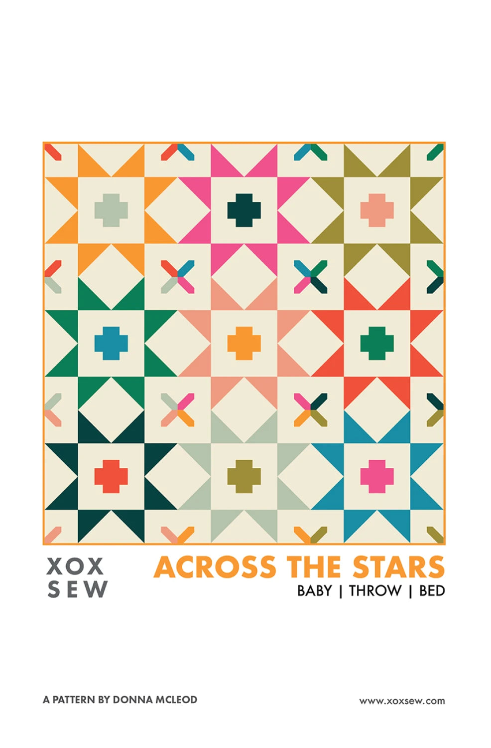Across the Stars Quilt Pattern By XOX Sew