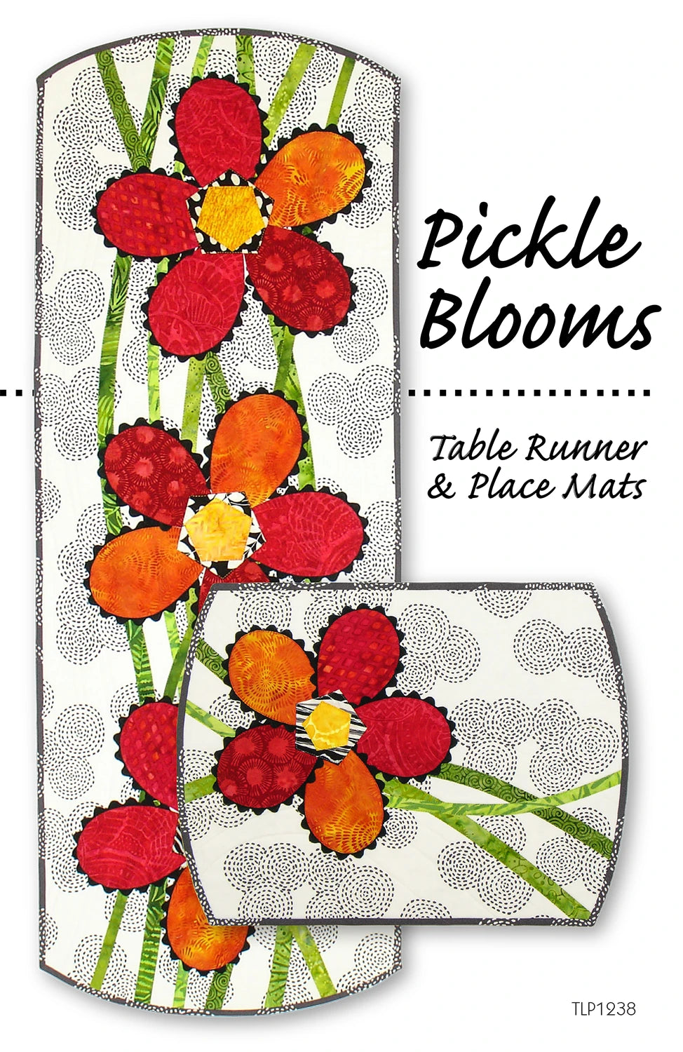 Pickle Blooms Table Runner and Placemat Pattern By Tiger Lily Press