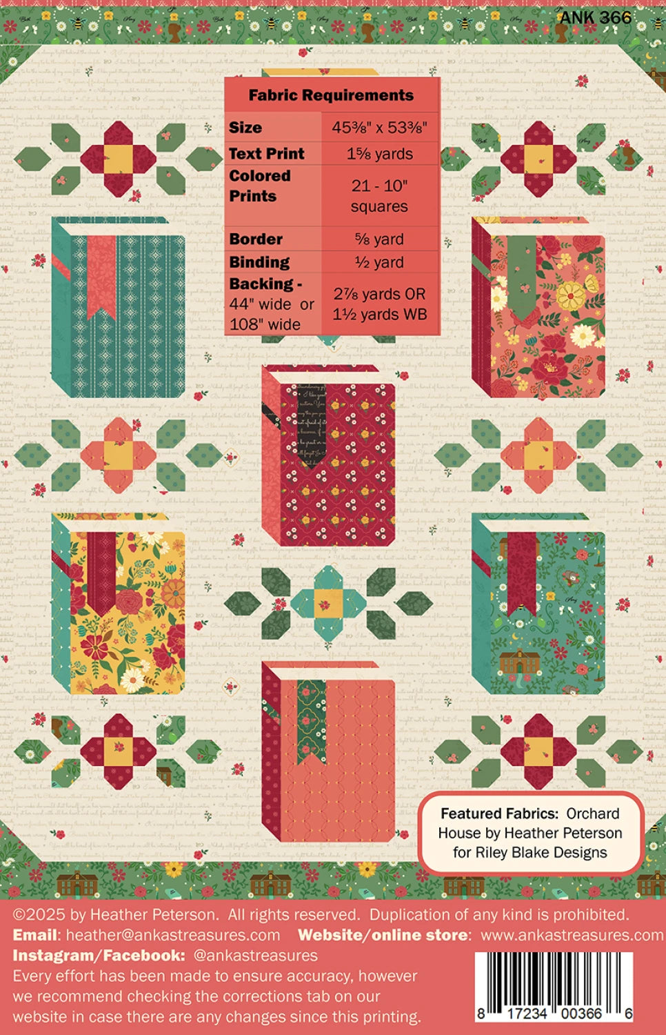 Novel Idea Quilt Pattern By Anka's Treasures