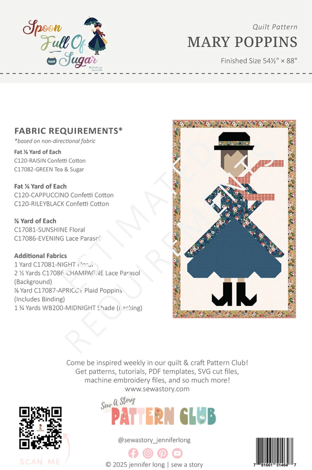 Mary Poppins Quilt Pattern By Sew A Story