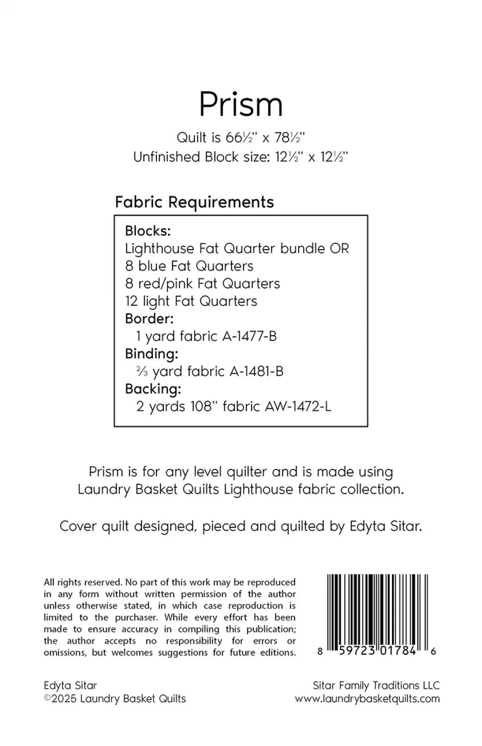 Prism Quilt Pattern By Laundry Basket Quilts