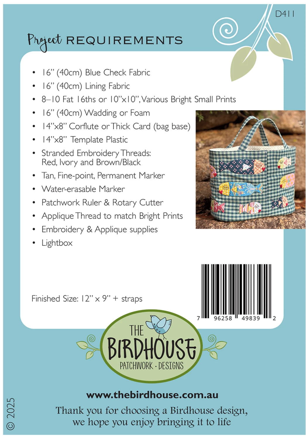 Kiss Me Quick Bag Pattern By The Birdhouse Patchwork Designs