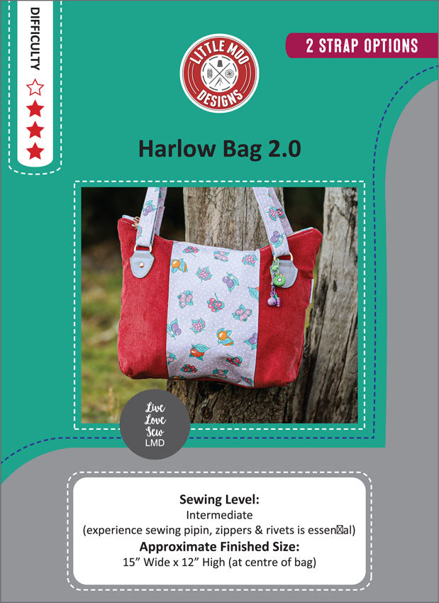 Harlow Bag 2.0 Pattern By Little Moo Designs