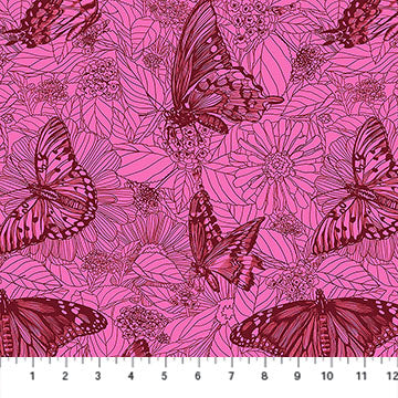 Northcott - Anna Maria Textiles - Indelible Ink - Winging It Butterflies - AMT1006-23L
