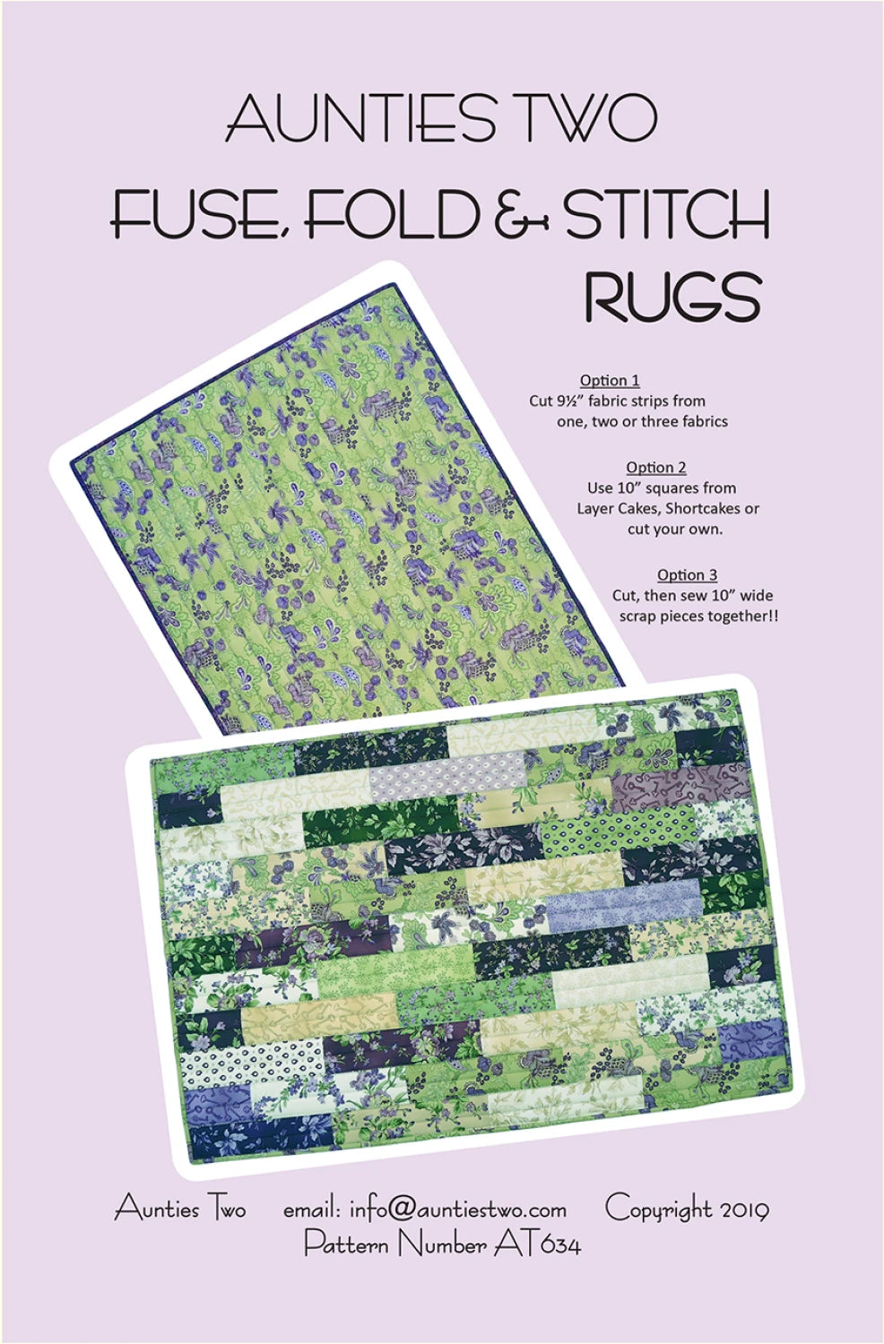 Fuse Fold and Stitch Rug Pattern By Aunties Two
