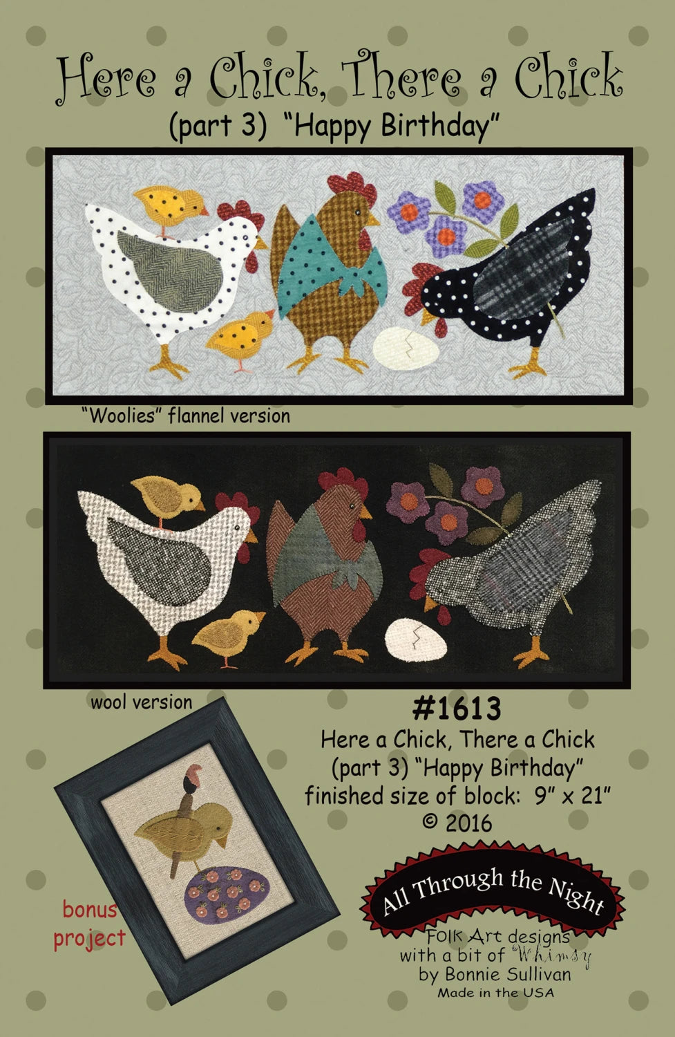 Here a Chick There a Chick Part 3 Happy Birthday Quilt Pattern By All Through The Night