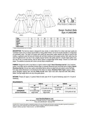 Southern Belle Dress Pattern By Sew Chic Pattern Company
