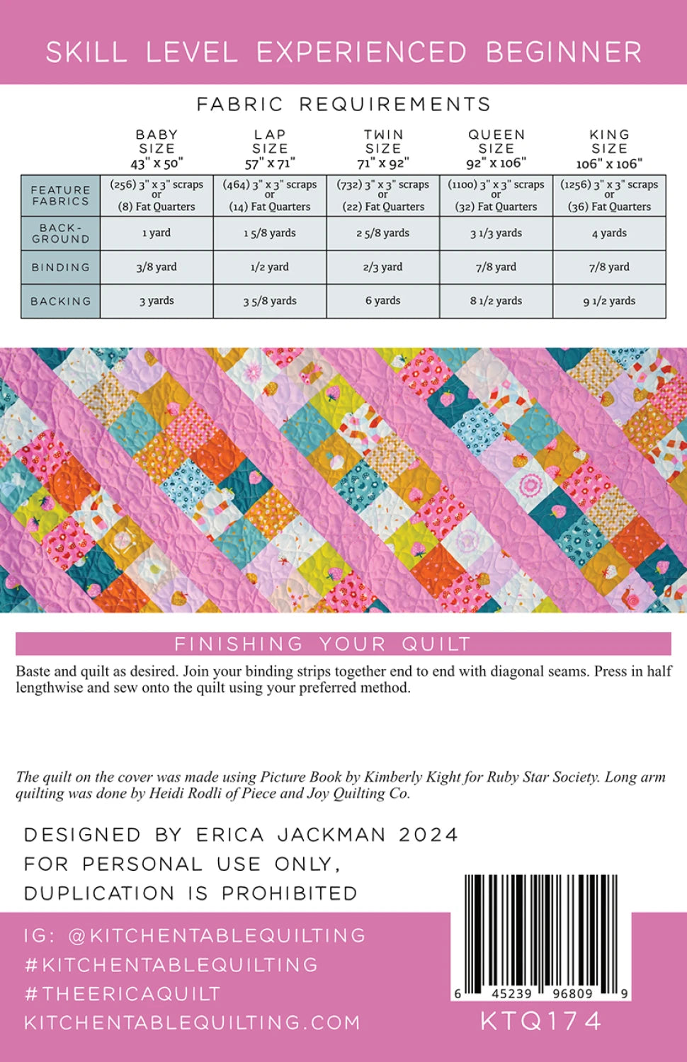 The Erica Quilt Pattern By Kitchen Table Quilting
