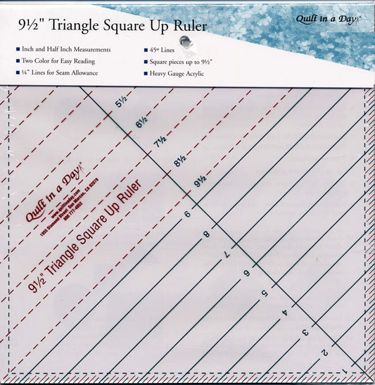 Quilt In A Day Triangular Square Up Ruler 9.5"