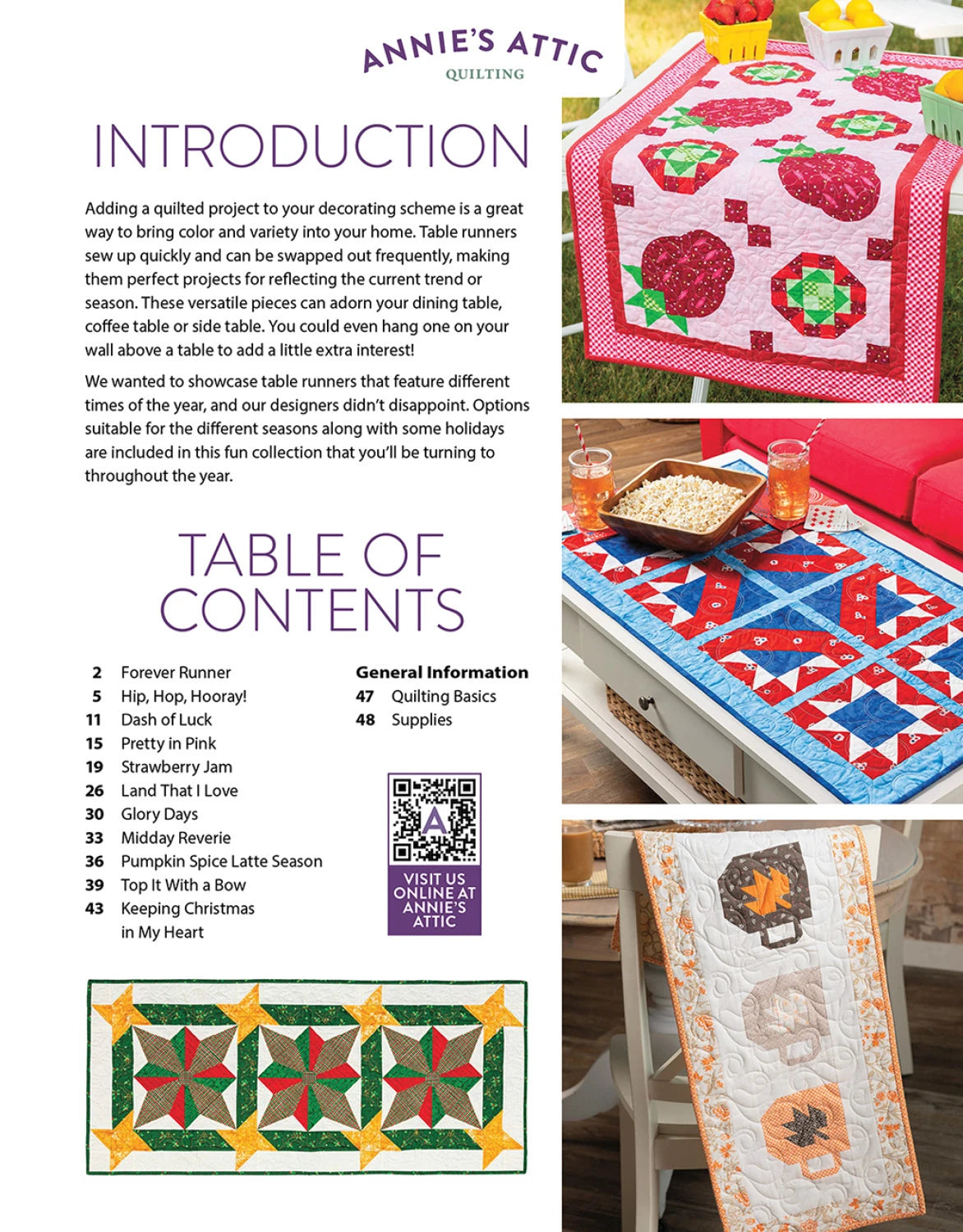 Season By Season Table Runners Book By Annie's Attic