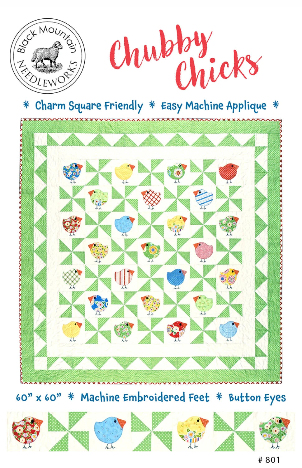 Chubby Chicks Quilt Pattern By Black Mountain Needlework
