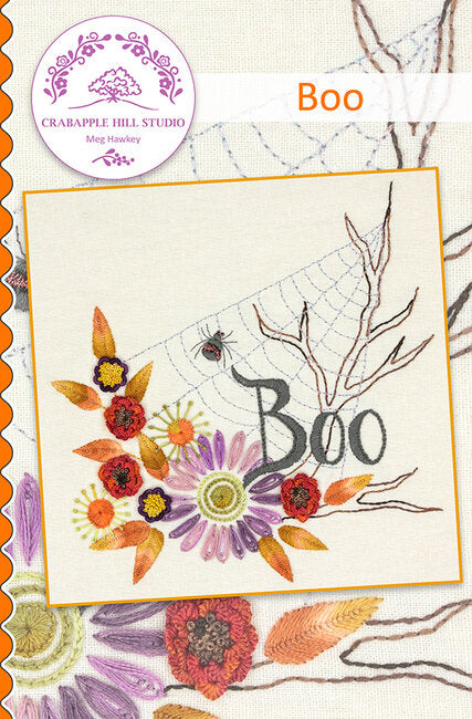 Boo Embroidery Pattern By Crab Apple Hill