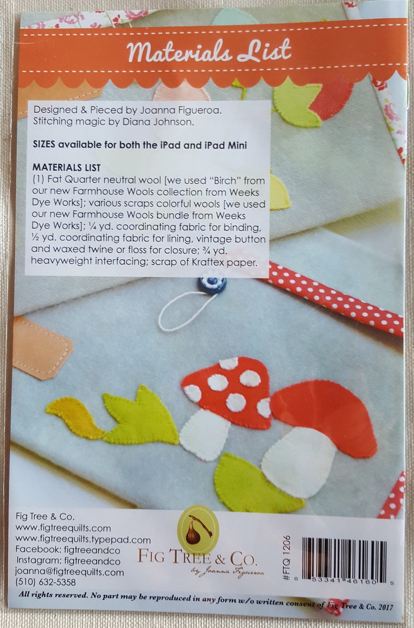 My iPad Covers Pattern By Fig Tree