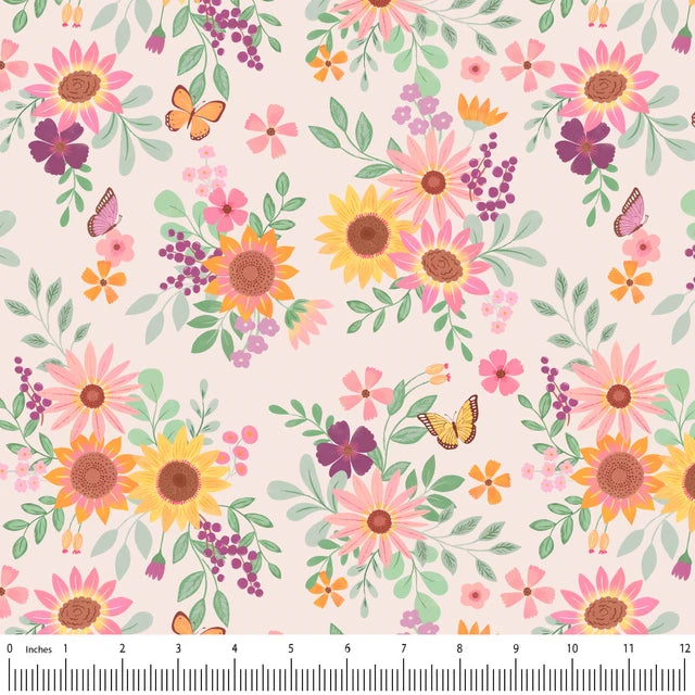 Mia Presley Designs - Tati Abaurre - Sunflower Reverie - Flutter and Bloom - Flowers and Butterflies - 120326-02