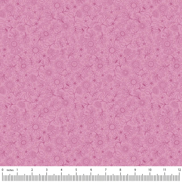Mia Presley Designs - Tati Abaurre - Sunflower Reverie - Pressed Flowers Pink - 120326-05