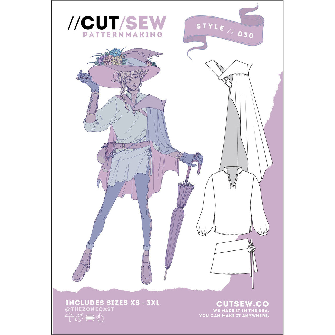 Taako and The Adventure Zone Clothing Pattern By Cut / Sew Patternmaking