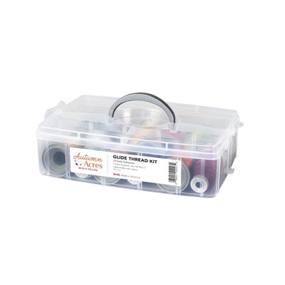Glide Thread - Kimberbell Autumn Acres Thread Collection - 12 Color Mini Spool Pack - 40 wt Trilobal Polyester Top Thread