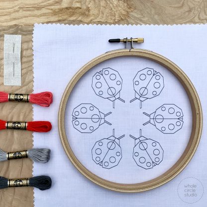 Whole Circle Studio Ladybug Loop Embroidery Kit