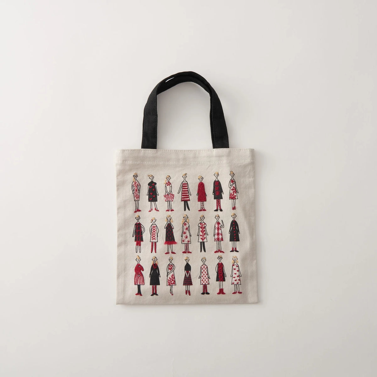 Lecien 100 Ladies Mini Tote Bag Embroidery Kit - Grey