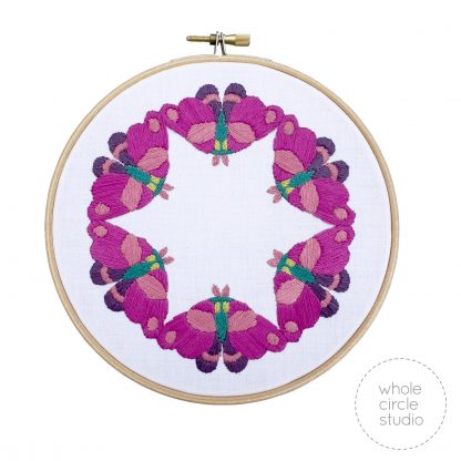 Whole Circle Studio Modern Moths Embroidery Kit