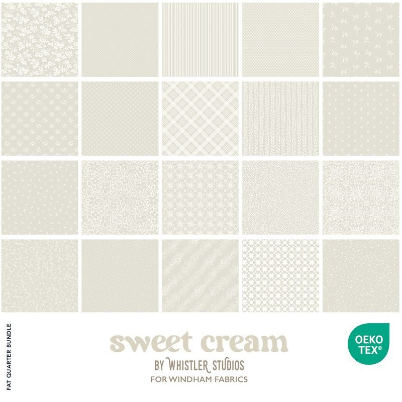 PREORDER - Windham - Whistler Studios - Sweet Cream - Factory Cut Fat Quarter Bundle - Ships July 2026