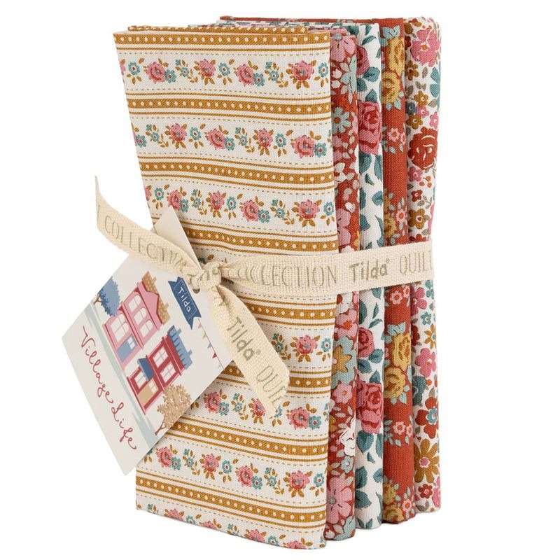 PREORDER - Tilda - Village Life - Fat Quarter Bundle - 5 Prints - 300274 - Ships October 2026