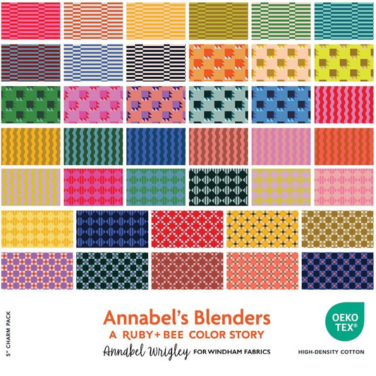 PREORDER - Windham - Annabel Wrigley - Annabel's Blenders - Factory Cut Fat Quarter Bundle OR 5" Charm Squares Bundle - Ships August 2026