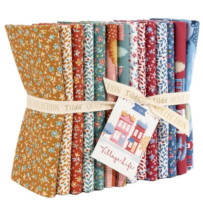 PREORDER - Tilda - Village Life - Fat Quarter Bundle - 14 Prints - Ships October 2026
