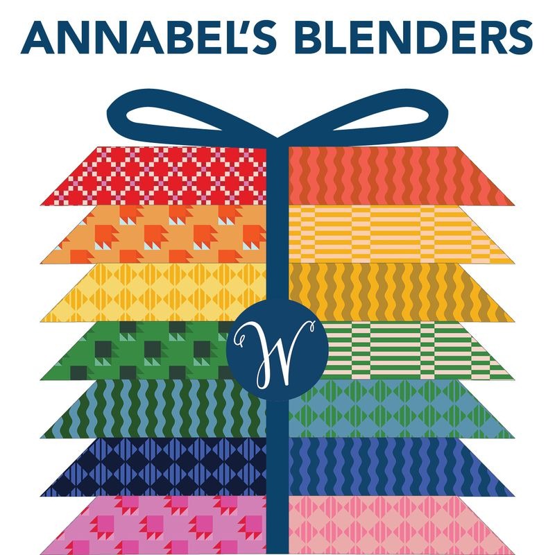 PREORDER - Windham - Annabel Wrigley - Annabel's Blenders - Factory Cut Fat Quarter Bundle OR 5" Charm Squares Bundle - Ships August 2026