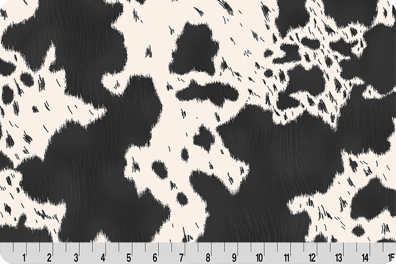 Shannon Fabrics - Echoes of the Range Longhorn Quilting Cuddle - Black - 44" Wide - Minky Cuddle Fabric