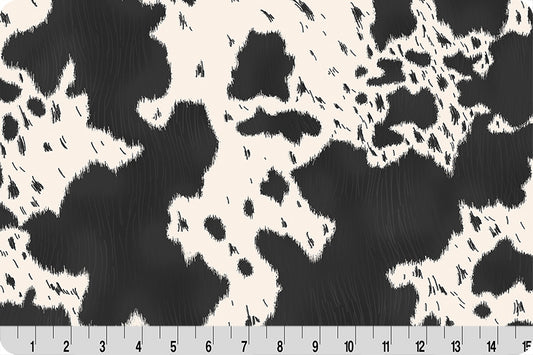 Shannon Fabrics - Echoes of the Range Longhorn Quilting Cuddle - Black - 44" Wide - Minky Cuddle Fabric