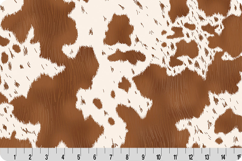 Shannon Fabrics - Echoes of the Range Longhorn Quilting Cuddle - Woodland - 44" Wide - Minky Cuddle Fabric