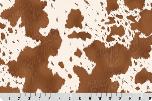 Shannon Fabrics - Echoes of the Range Longhorn Quilting Cuddle - Woodland - 44" Wide - Minky Cuddle Fabric