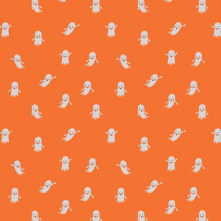 Rifle Paper Co. - Halloween III - Ghosts on Orange - RP1303-OR2