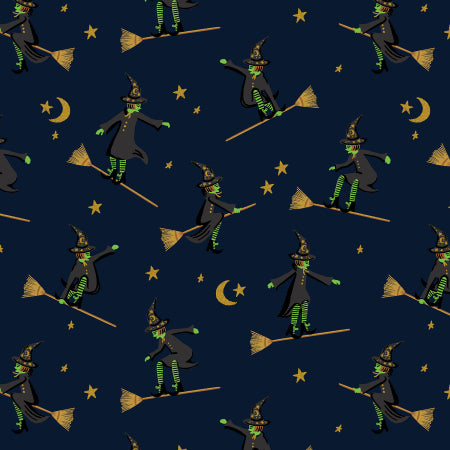 Rifle Paper Co. - Halloween III - Wicked Witches Navy Blue Metallic - RP1312-NA2M