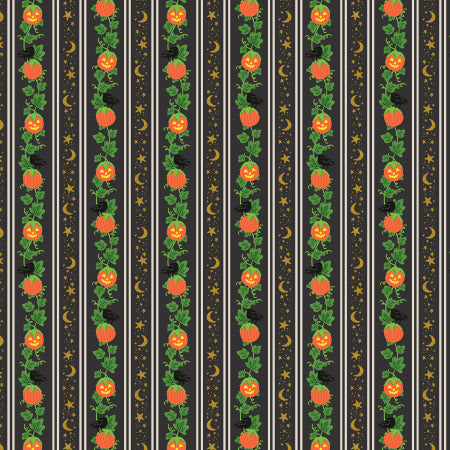 Rifle Paper Co. - Halloween III - Pumpkin Patch Black Metallic - RP1313-BK2M