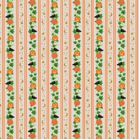 Rifle Paper Co. - Halloween III - Pumpkin Patch Linen Metallic - RP1313-LI1M