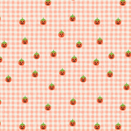 Rifle Paper Co. - Halloween III - Pumpkins on Blush Gingham - RP1314-US3