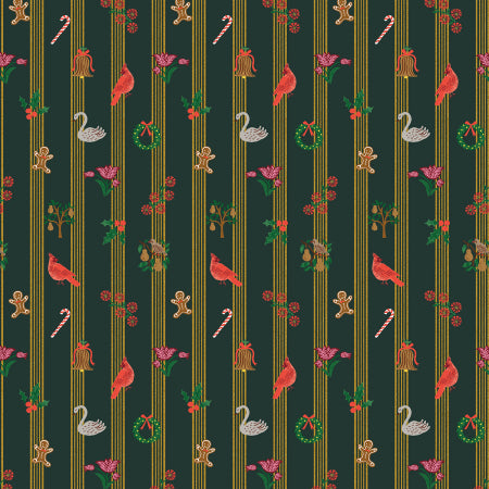 Rifle Paper Co - Holiday Classics V - Christmas Yuletide Evergreen Metallic - RP628-EV3M