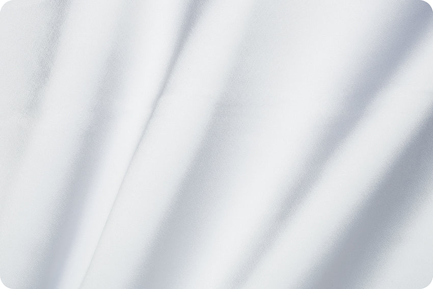 Shannon Fabrics - Silky Satin Solid - White - 58"/60" Wide - ssswhite355
