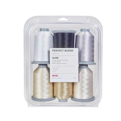 Glide Thread - The Perfect Blend - 6 King Spool Pack - 40 wt Trilobal Polyester Top Thread